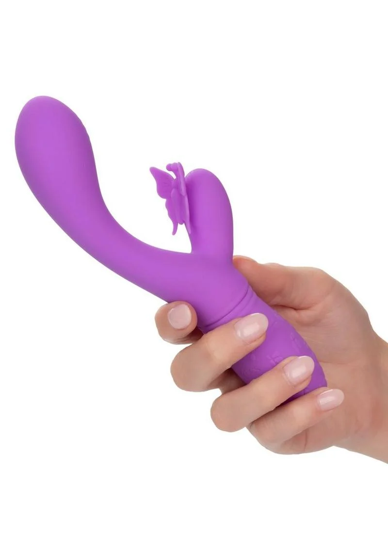 Rechargeable Butterfly Kiss Flutter Silicone Rabbit Vibrator - Image 4