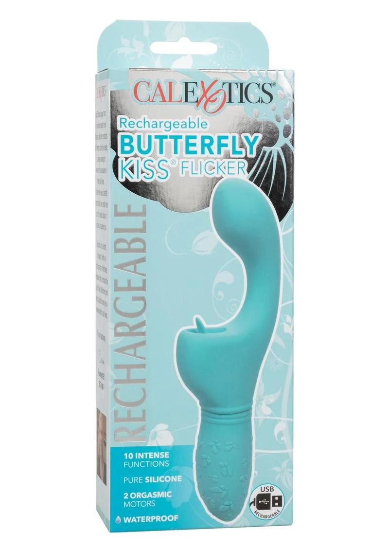 Rechargeable Butterfly Kiss Silicone Clitoral Flicker Vibrator - Image 3