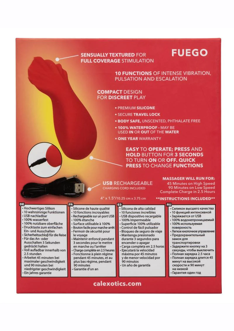 Red Hot Fuego Rechargeable Silicone Massager - Image 4