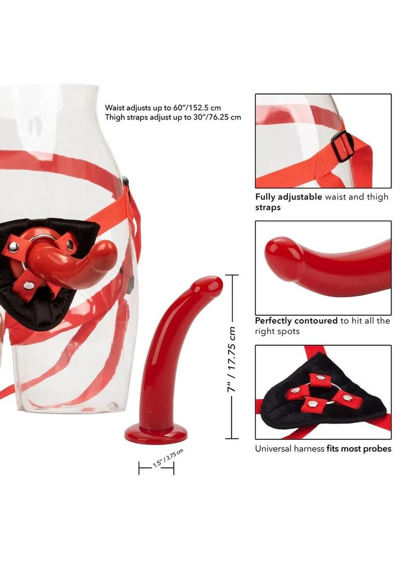 Red Rider Adjustable Strap-On with Dildo - Image 4