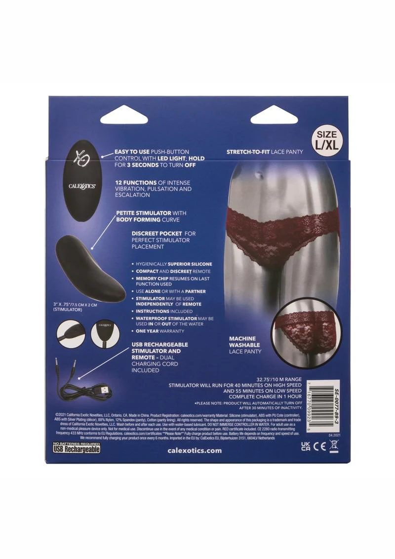 Remote Control Rechargeable Lace Panty Vibe - Image 5