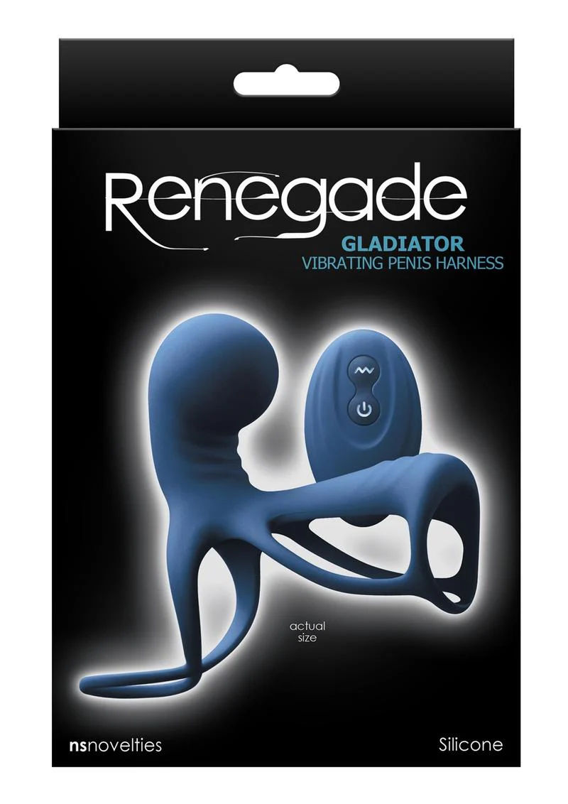 Renegade Gladiator Rechargeable Silicone Vibrating Penis Harness with Remote Control - Image 2