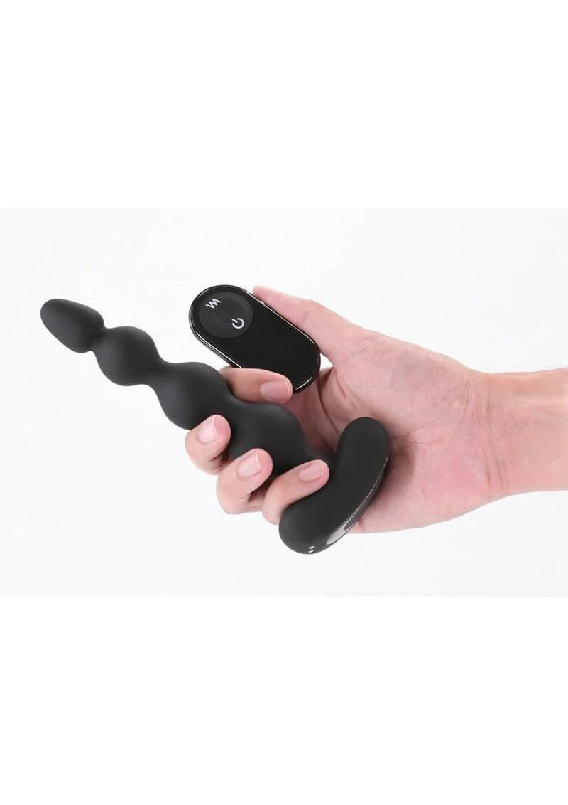 Renegade Reign Rechargeable Silicone Vibrating Anal Beads with Remote - Image 3