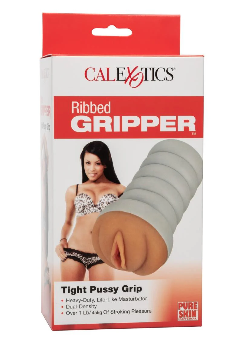 Ribbed Gripper Tight Pussy Dual Dense Textured Masturbator Stroker - Image 2
