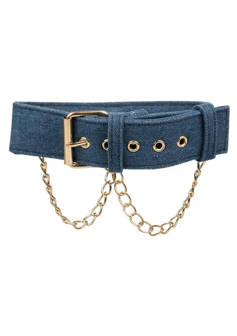 Ride 'Em Premium Denim Collection Collar with Leash - Image 3