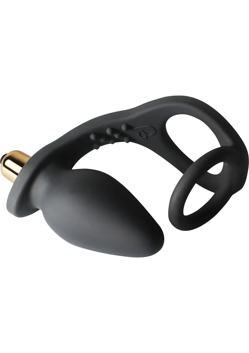 RO-Zen Vibrating Silicone Cock Ring with Butt Plug