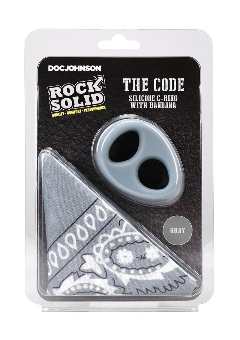 Rock Solid The Code Silicone Cock Ring with Bandana - Image 14
