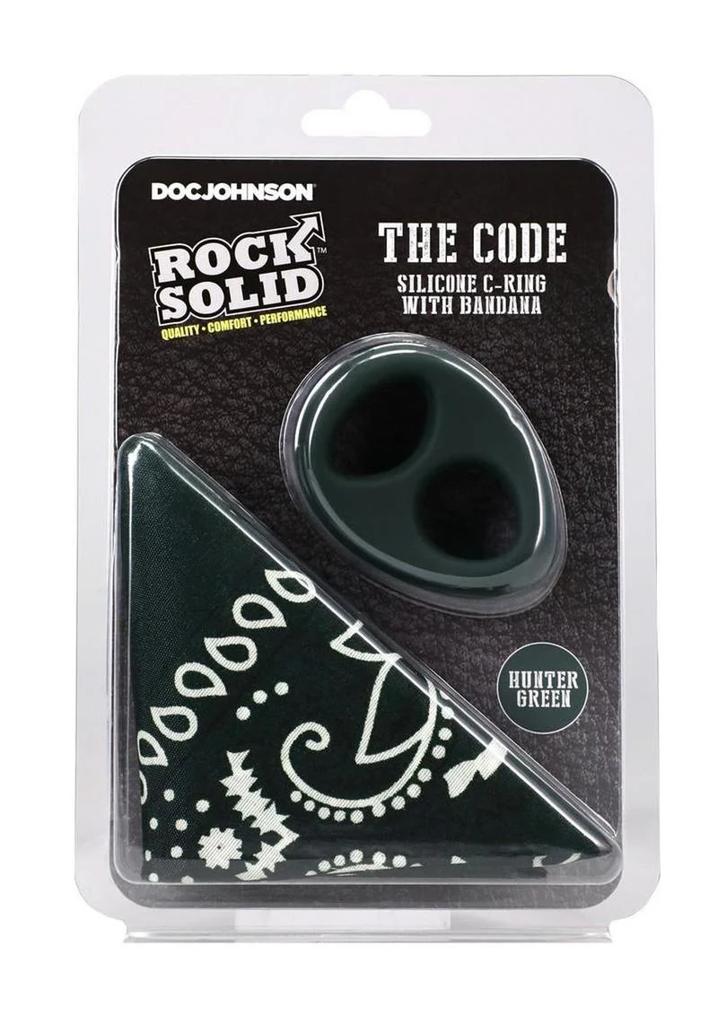 Rock Solid The Code Silicone Cock Ring with Bandana - Image 17