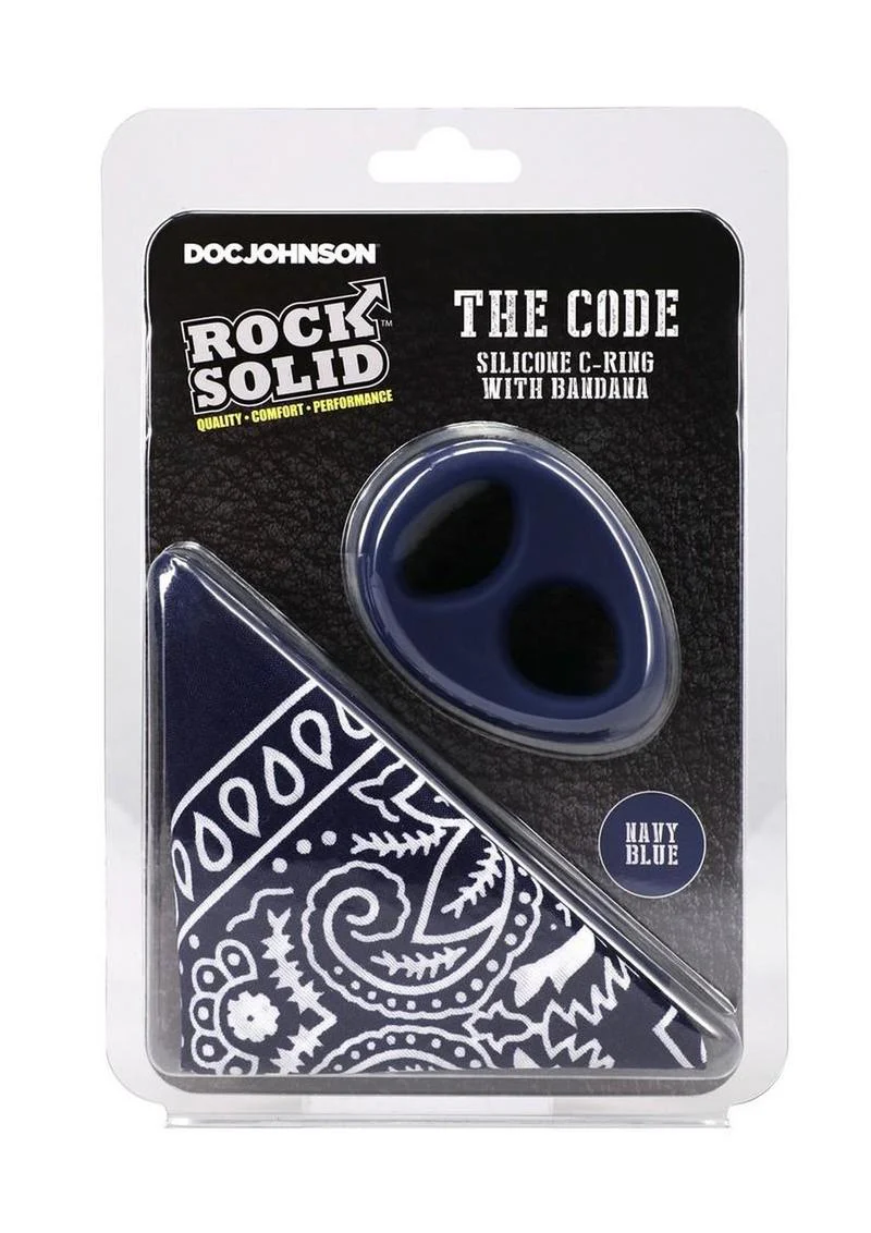 Rock Solid The Code Silicone Cock Ring with Bandana - Image 23