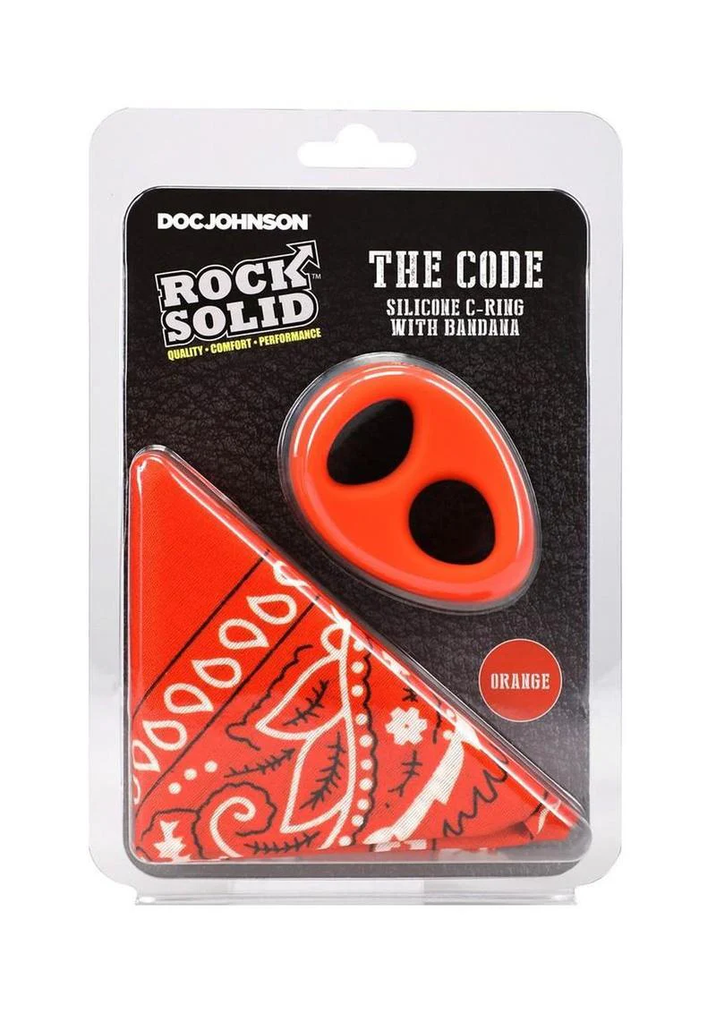 Rock Solid The Code Silicone Cock Ring with Bandana - Image 26