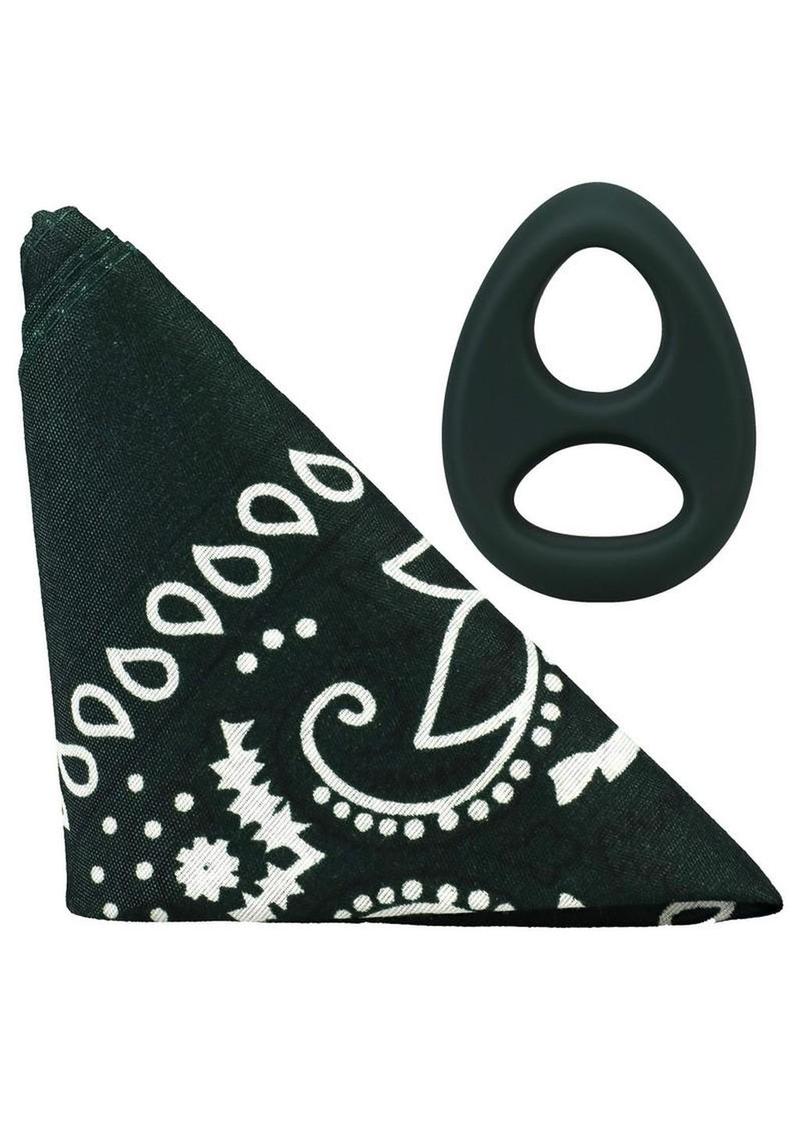 Rock Solid The Code Silicone Cock Ring with Bandana - Image 3