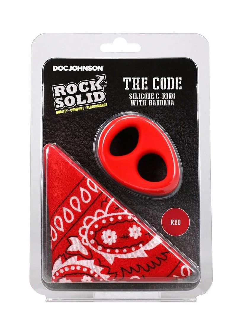 Rock Solid The Code Silicone Cock Ring with Bandana - Image 32