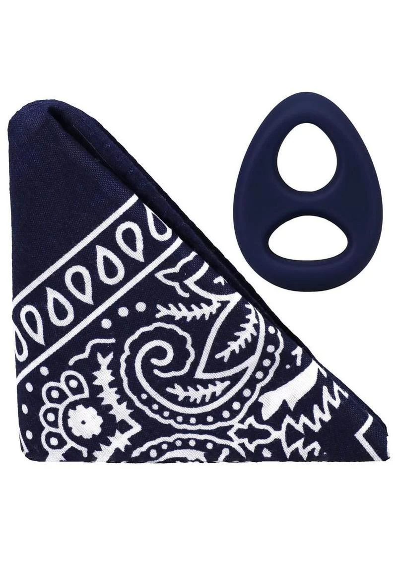 Rock Solid The Code Silicone Cock Ring with Bandana - Image 5