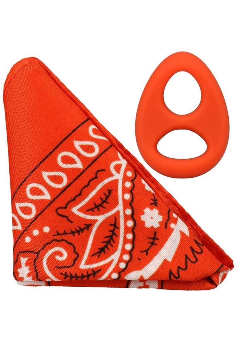 Rock Solid The Code Silicone Cock Ring with Bandana - Image 6