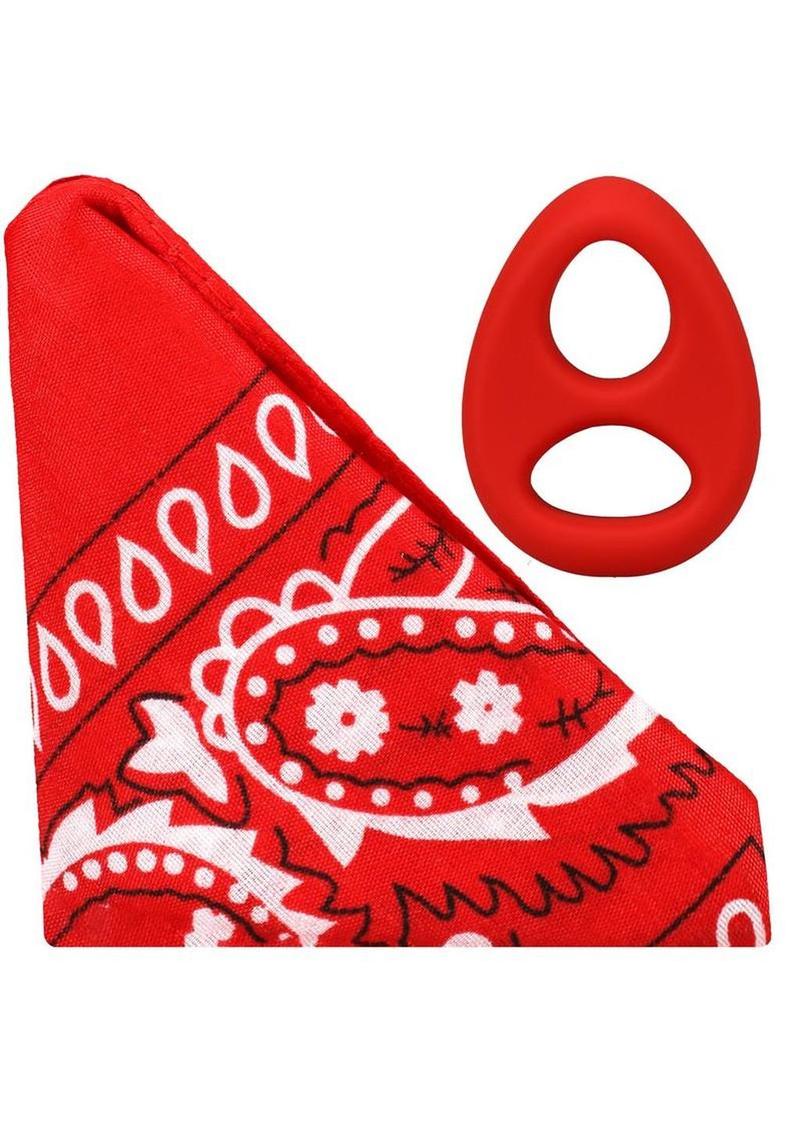 Rock Solid The Code Silicone Cock Ring with Bandana - Image 8