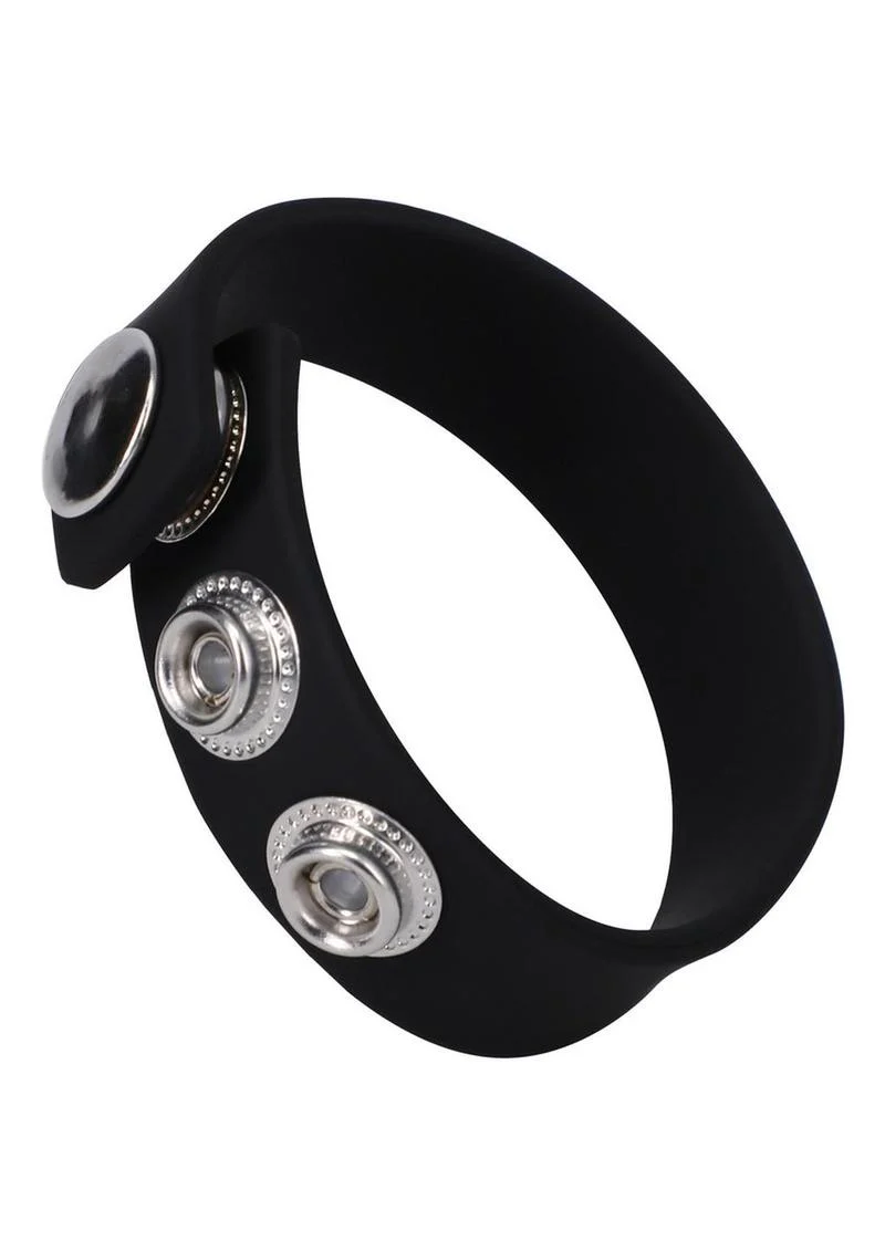 Rock Solid The Silicone 3-Snap Adjustable Cock Ring - Image 3