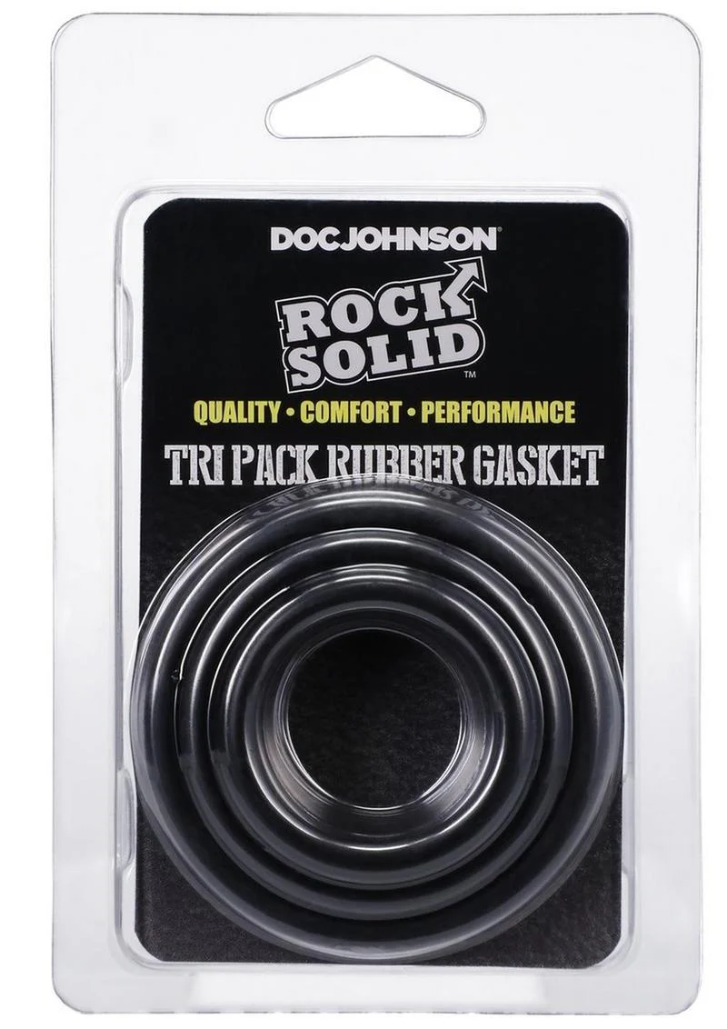 Rock Solid Tri-Pack Rubber Gasket Cock Ring - Image 2