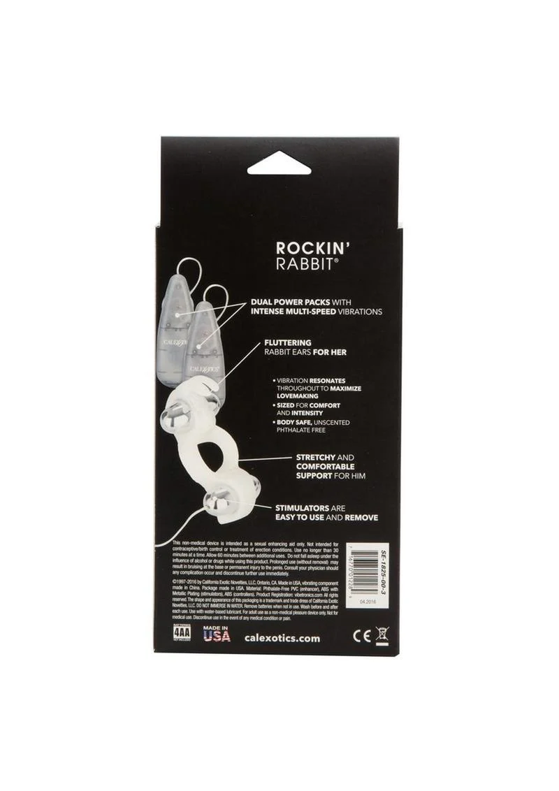 Rockin Rabbit Vibrating Cock Rings Cock Ring with Clitoral Stimulation and Remote Control - Image 4