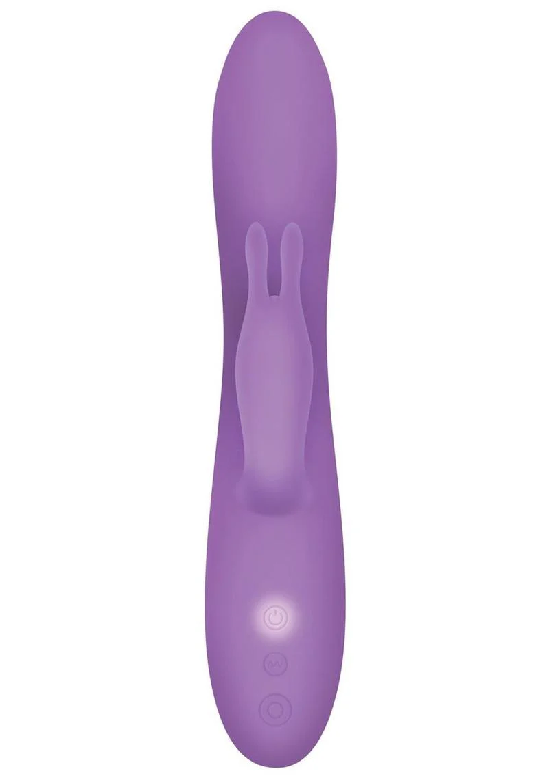 Romantic Rabbit Rechargeable Silicone Vibrator with Dual Motors - Image 3