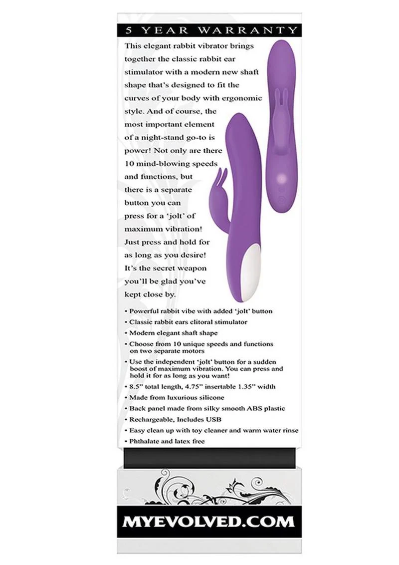 Romantic Rabbit Rechargeable Silicone Vibrator with Dual Motors - Image 4
