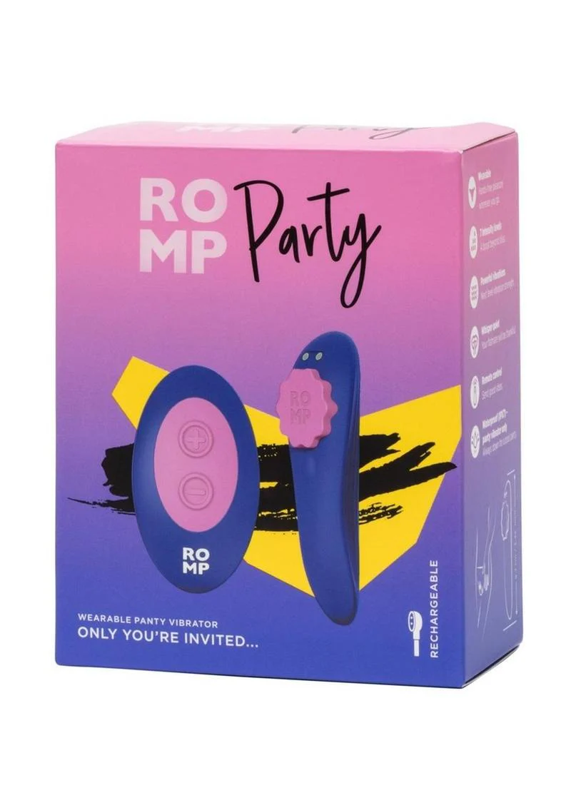 Romp Party Rechargeable Silicone Clitoral Vibrator with Remote - Image 2