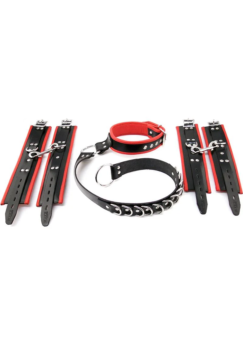 Rouge Leather Adjustable D Ring Hogtie - Image 2