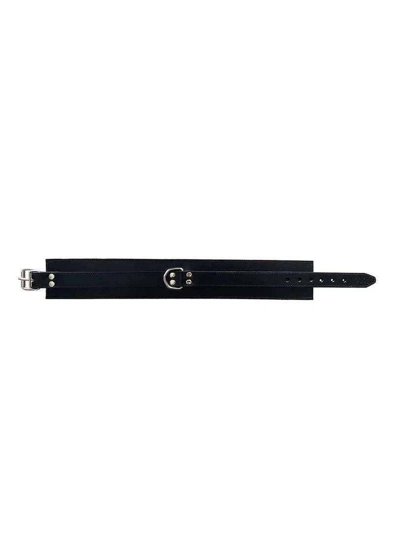 Rouge Leather Collar with Faux Fur Lining - Image 6