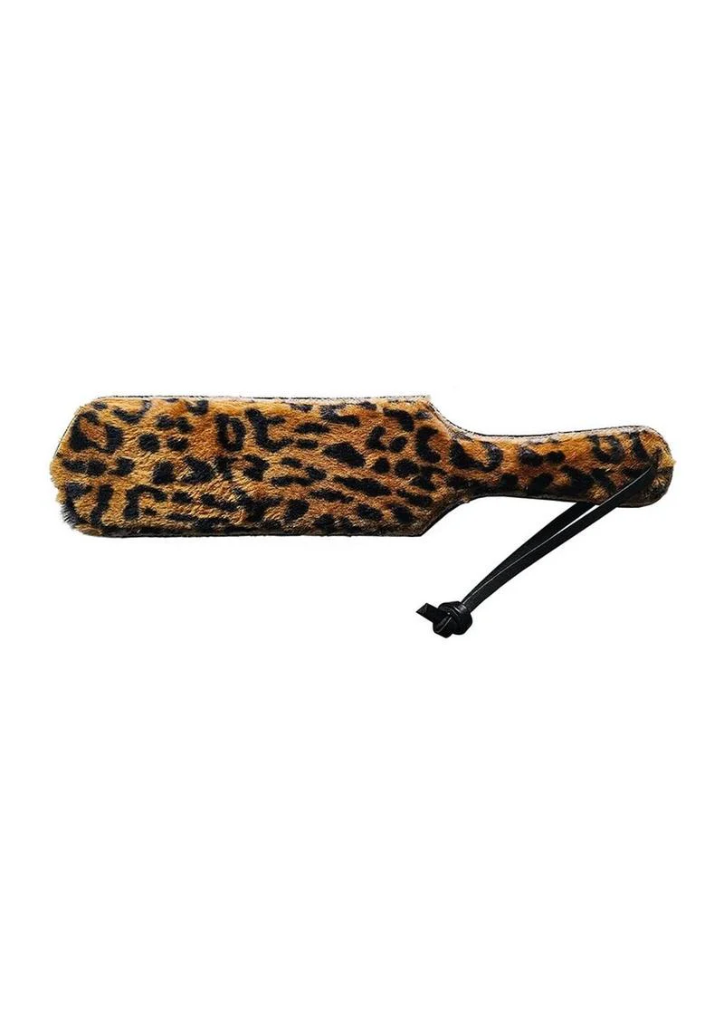 Rouge Leather Paddle with Faux Fur - Image 2