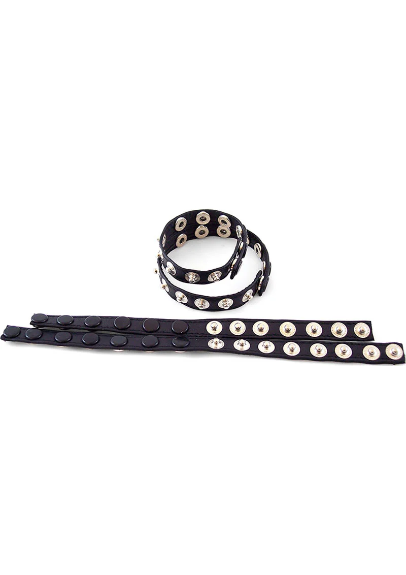 Rouge Multi Snap Leather Double Cock Strap