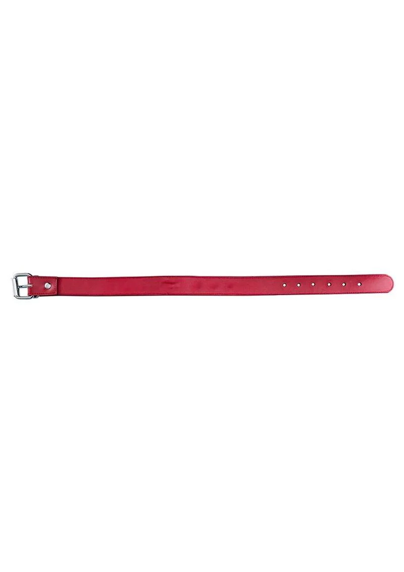 Rouge O Ring Studded Adjustable Leather Collar - Image 16