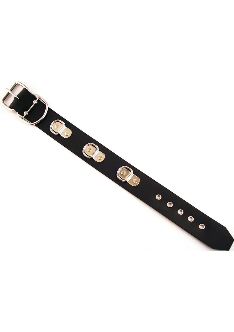 Rouge Rubber Adjustable 3 D-Ring Coller