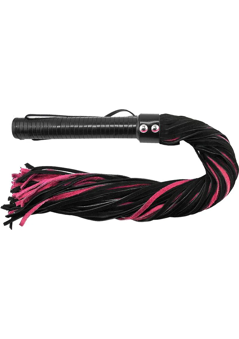 Rouge Suede Flogger with Leather Handle - Image 3