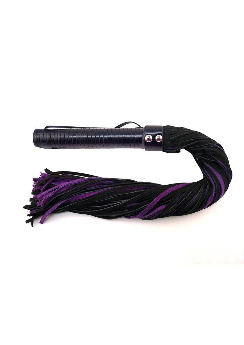 Rouge Suede Flogger with Leather Handle - Image 4