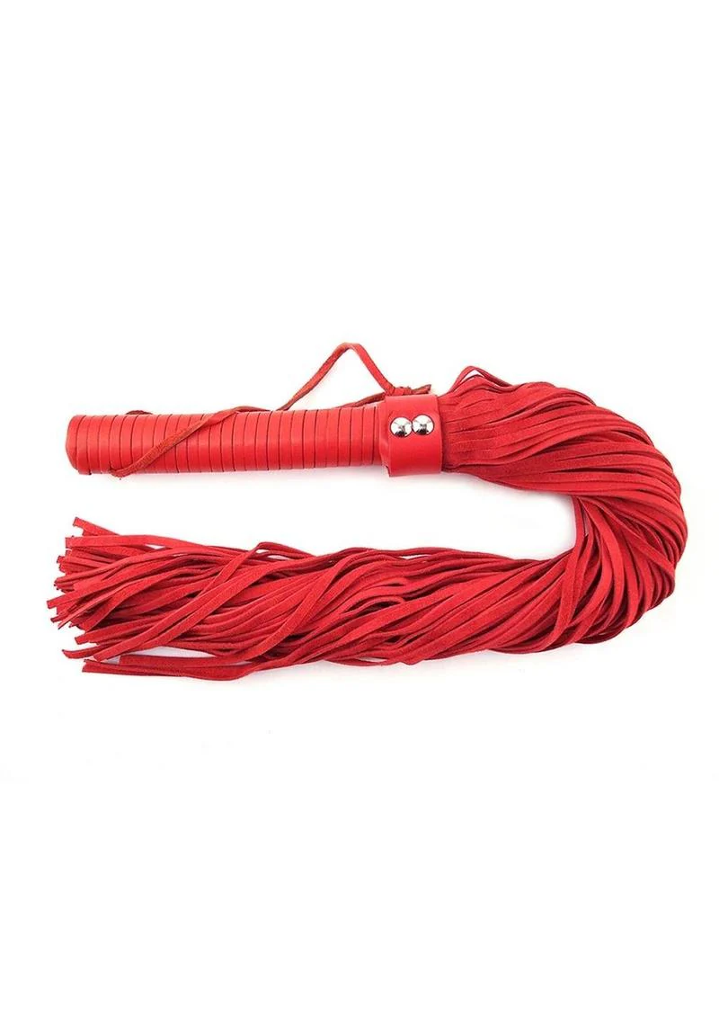 Rouge Suede Flogger with Leather Handle - Image 6