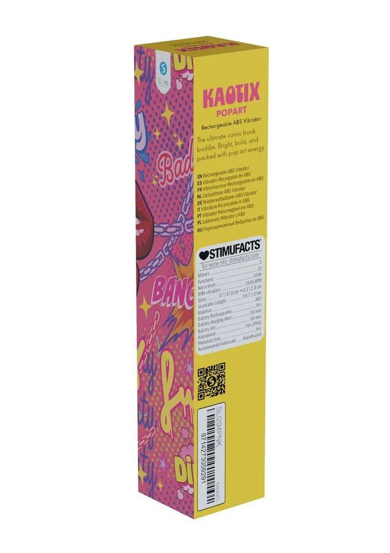 S-Line Kaotix Pop Art Rechargeable Vibrator - Image 3