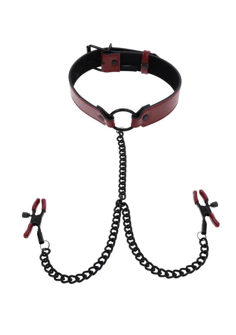 Saffron Collar with Nipple Clamp - Image 3