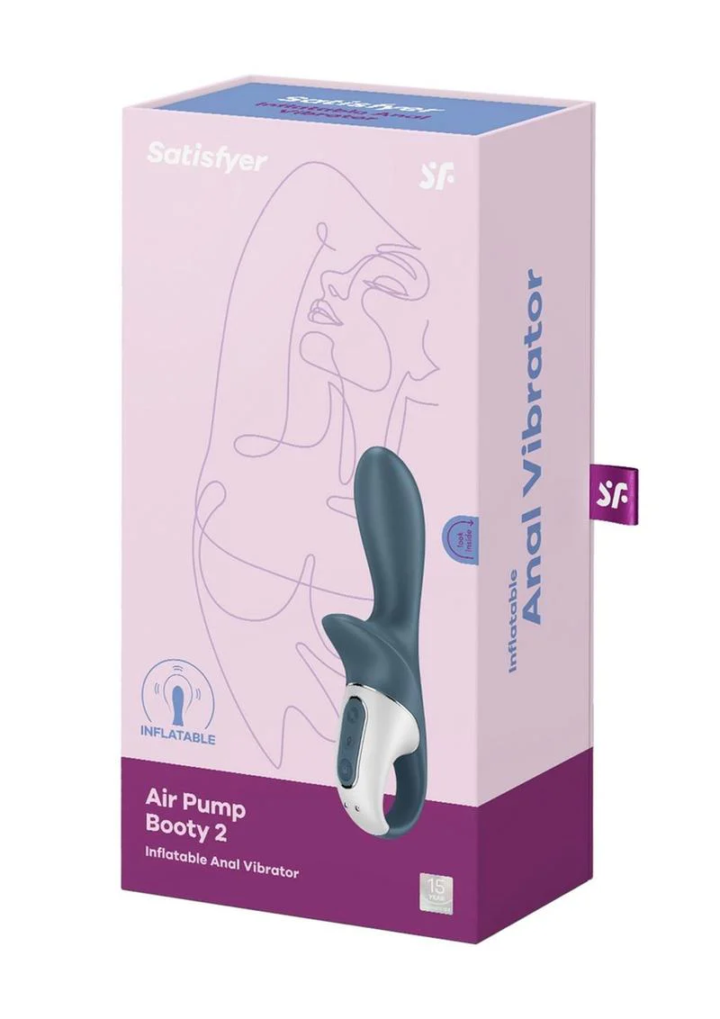 Satisfyer Air Pump Booty 2 Rechargeable Silicone Anal Vibrator - Image 2