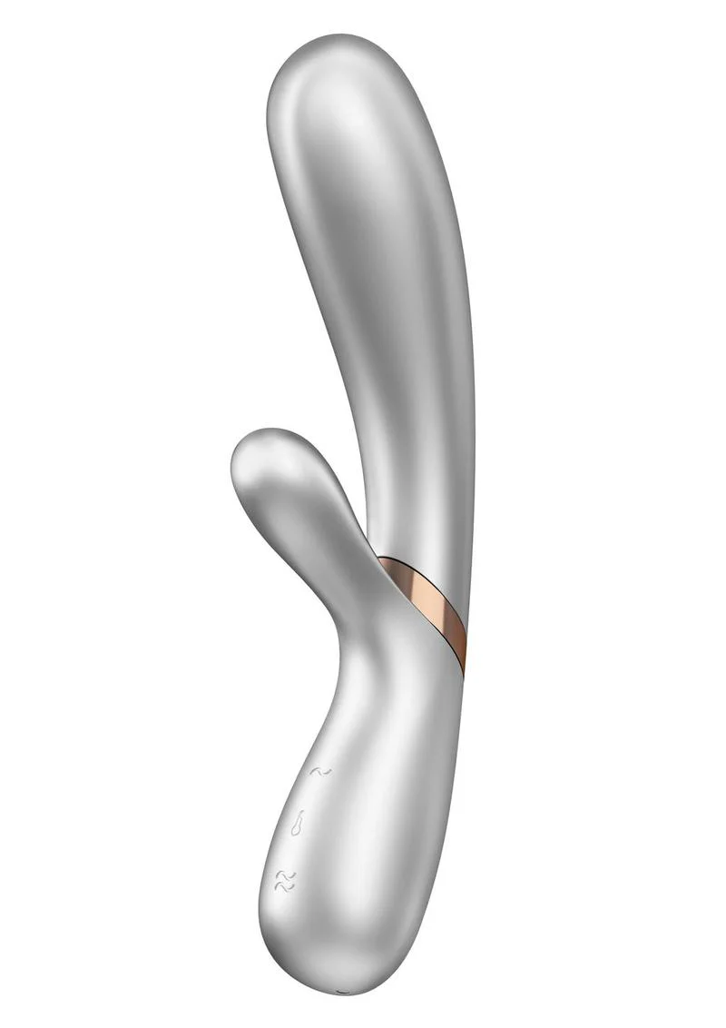 Satisfyer Hot Lover Rechargeable Silicone Warming Dual-Stim Vibrator - Image 4