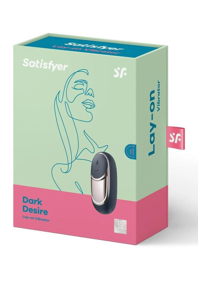 Satisfyer Lay-Ons Dark Desire Silicone Magnetic USB Recharge Vibrator Waterproof - Image 2