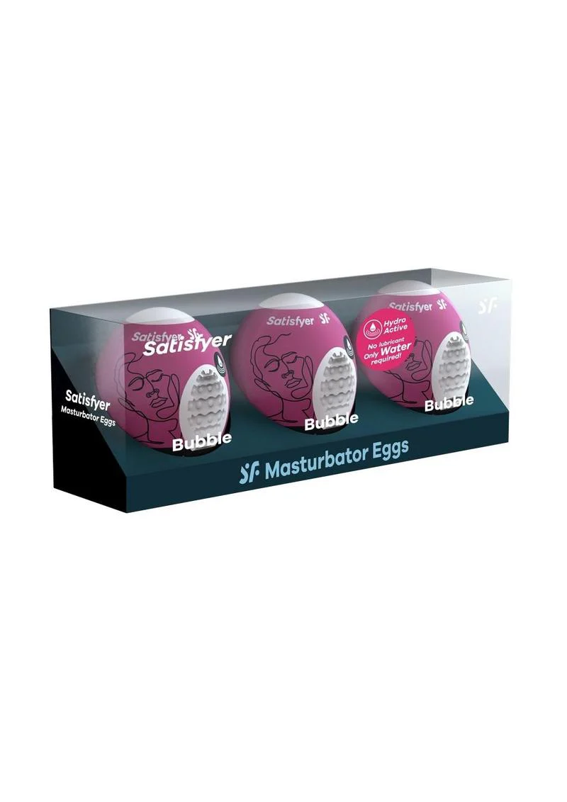 Satisfyer Masturbator Egg 3 Pack Set (Bubble - Image 2