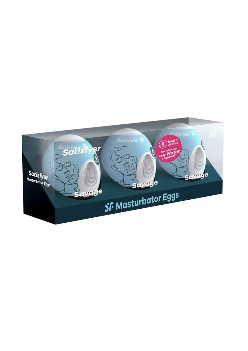 Satisfyer Masturbator Egg 3 Pack Set (Savage - Image 2