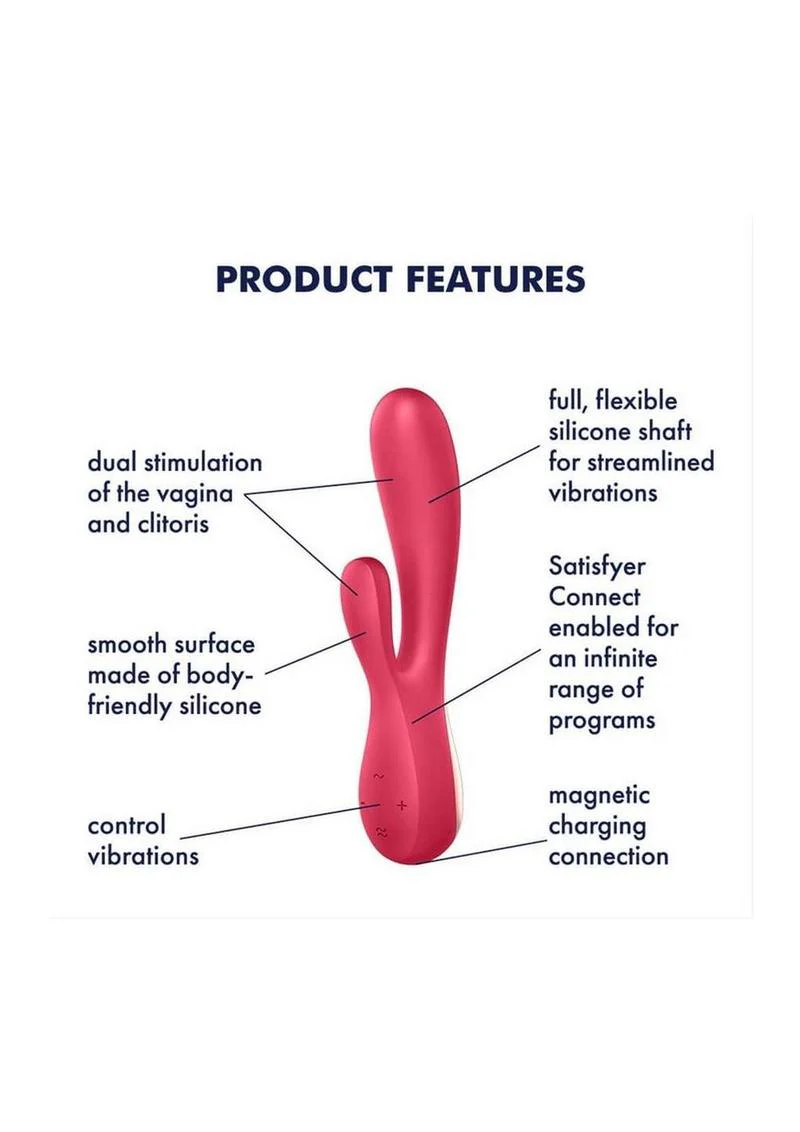 Satisfyer Mono Flex Rechargeable Silicone Rabbit Vibrator - Image 5