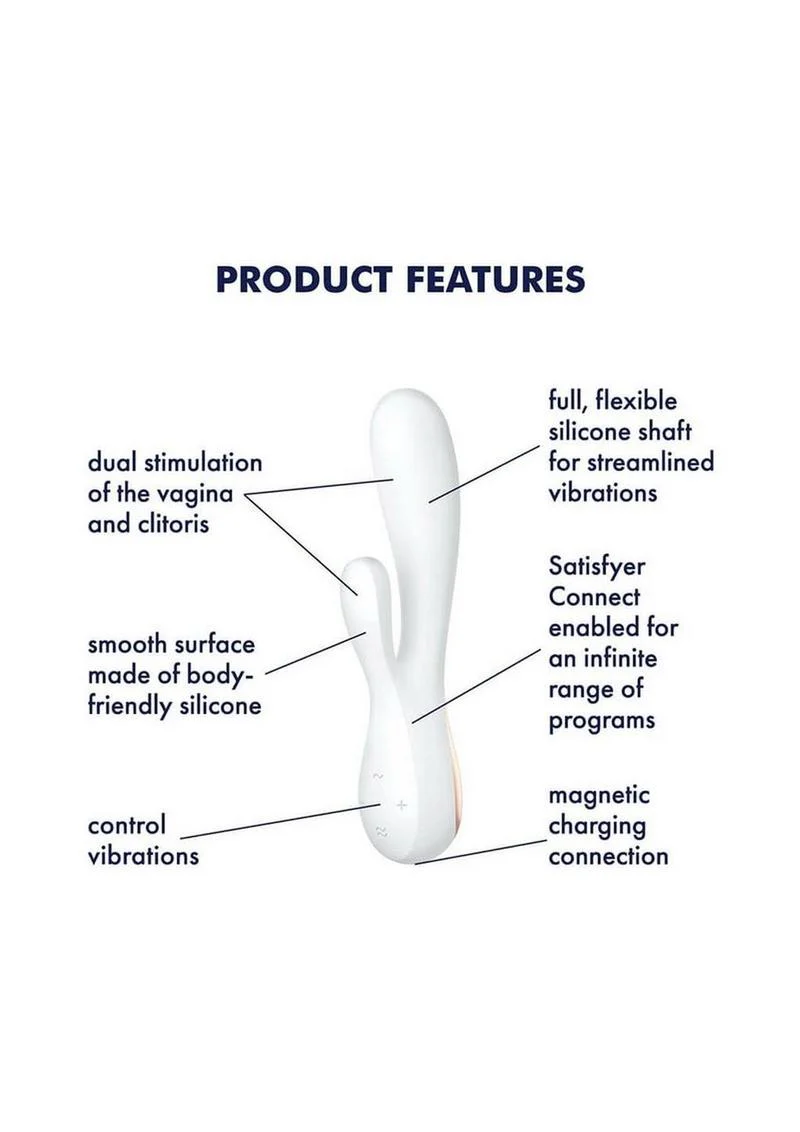 Satisfyer Mono Flex Rechargeable Silicone Rabbit Vibrator - Image 7