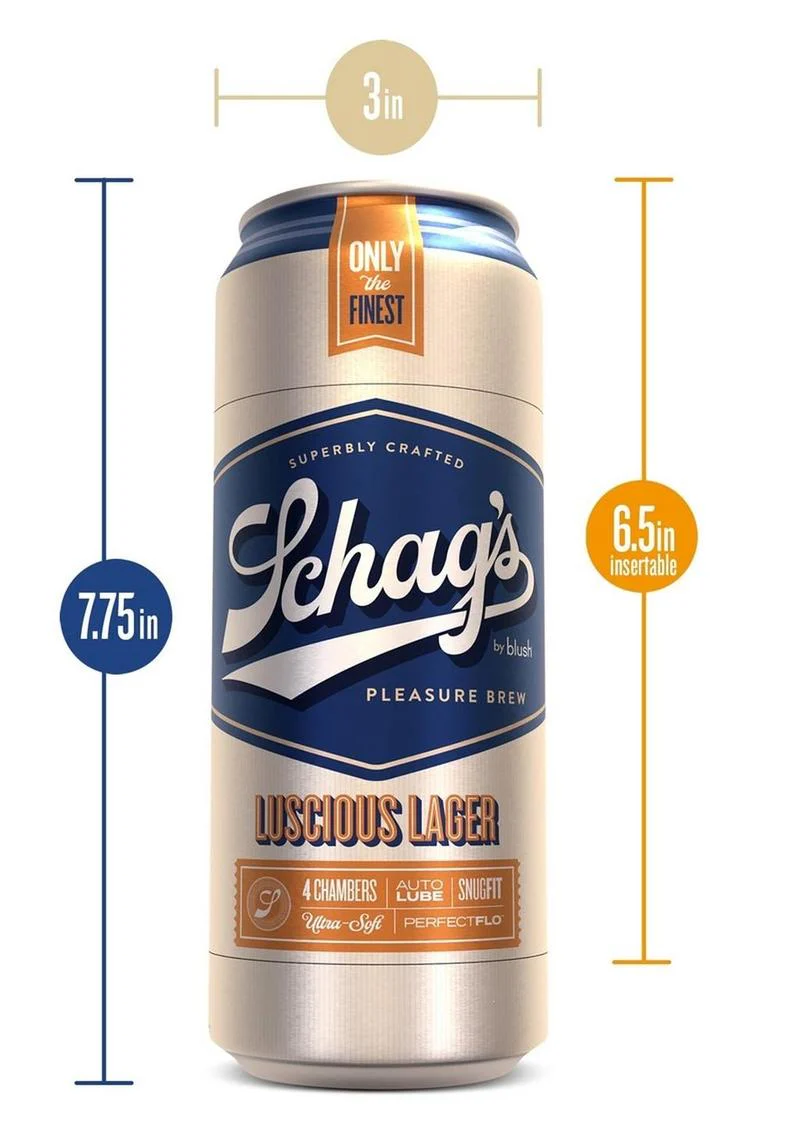 Schag's Luscious Lager Beer Can Stroker - Frosted - Image 3