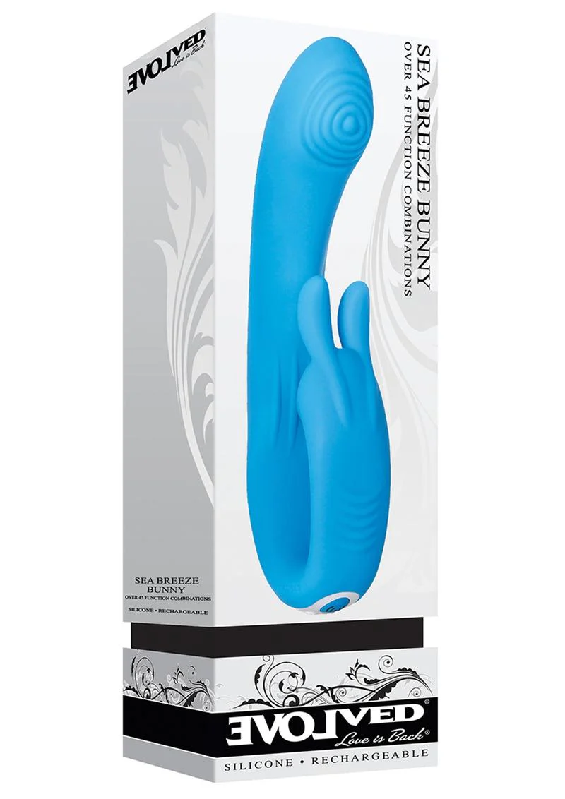 Sea Breeze Bunny Rechargeable Silicone G-Spot Rabbit Vibrator - Image 2
