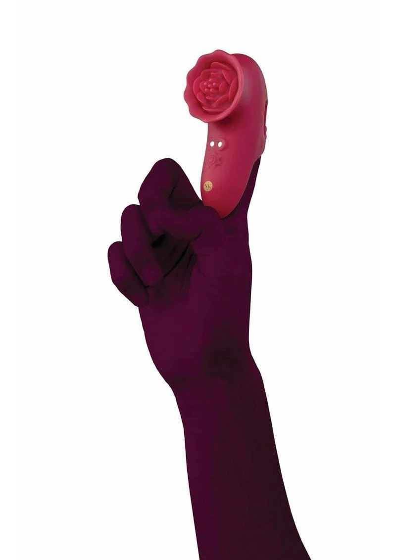 Secret Kisses Rosegasm Playful Petal Rechargeable Silicone Finger Vibrator - Image 3