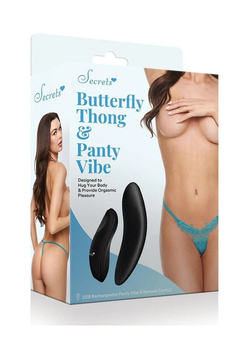 Secrets Butterfly Panty and Rechargeable Remote Control Panty Vibe - Image 5