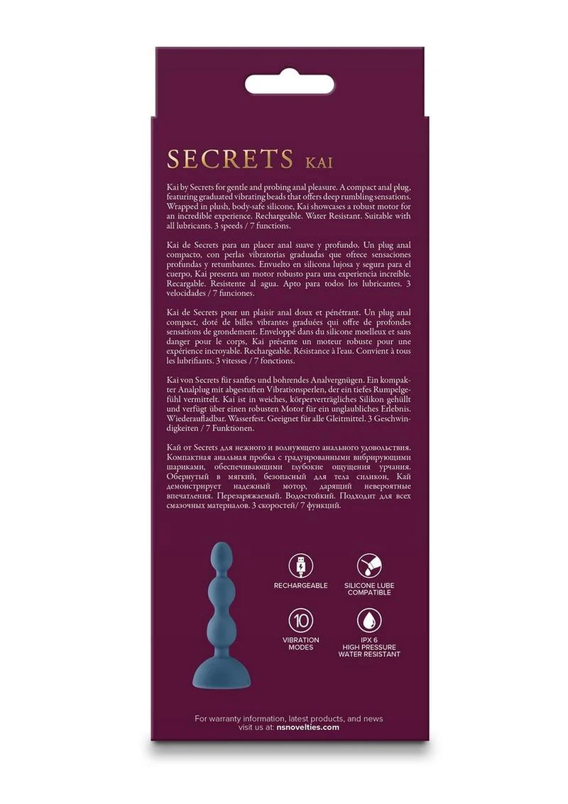 Secrets Kai Rechargeable Silicone Anal Plug - Image 4