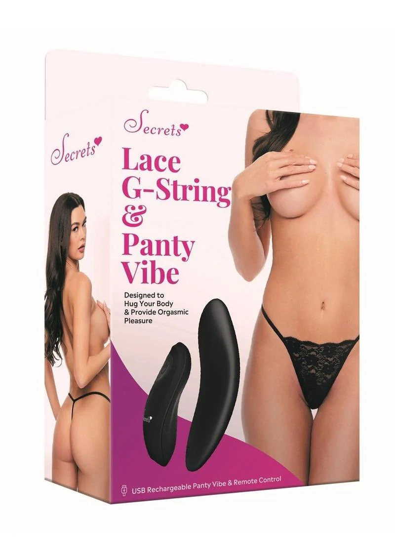 Secrets Lace Panty and Rechargeable Remote Control Panty Vibe - Image 13