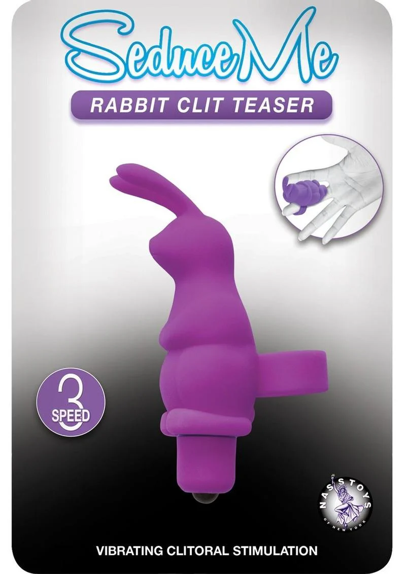 Seduce Me Rabbit Clit Teaser Silicone Finger Massager - Image 2
